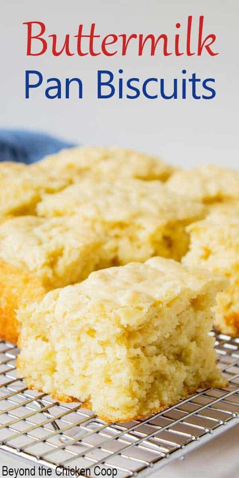 Buttermilk biscuits baked in a pan! No need to roll out the dough, these easy buttermilk biscuits are baked right in a pan. These biscuits are so light and fluffy and are always a hit for breakfast or for dinner. Easy Biscuit Recipe Without Buttermilk, Self Rising Flour Biscuits Buttermilk, Pan Biscuits, Make Ahead Buttermilk Biscuits, Butterswim Biscuits Without Buttermilk, Easy Buttermilk Biscuits, Divas Can Cook Buttermilk Biscuits, Biscuits Homemade, Buttermilk Biscuits Easy