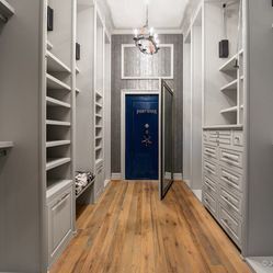 Apartment Laundry Room, Closet Safe, Master Closet Design, Luxury Closets, Closets Design, Contemporary Closet, Morton Building, Hidden Safe, Panic Rooms