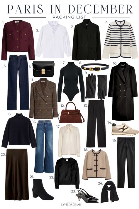 what to pack for Paris in December Parisian Coat Outfit, Paris Winter Outfit Ideas 2024, True Winter Outfits Capsule Wardrobe, Christmas In Paris Outfit, Winter Outfit Paris, Paris February Outfits, London In December Outfits, French Outfit Winter, Paris In December Outfits