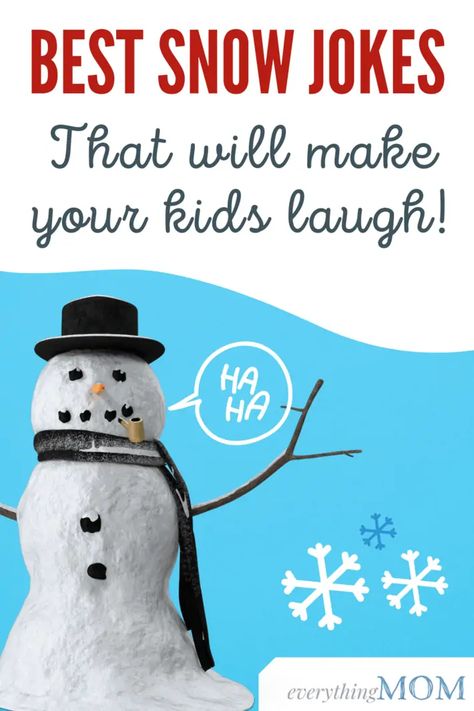 When it's cold and snowy outside, the best thing you can do is warm up the kids with some hilarious snow jokes! Read all 30 of them! Winter Jokes For Kids, Snowman Jokes, Kids Jokes And Riddles, Snowy Outside, Winter Jokes, Christmas Jokes For Kids, Kids Questions, Snowman Party, Lunchbox Jokes