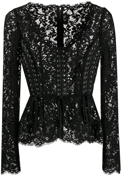 Blouse Dress Outfit, Lace Blouses, Floral Lace Blouse, Dark Romantic, Lace Corset, Style Blouse, Looks Chic, Corset Style, Polyvore Outfits