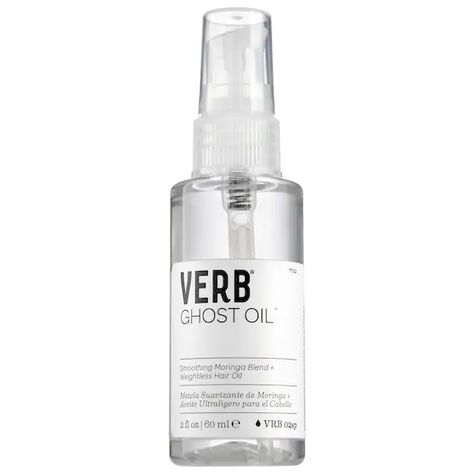 Ghost Weightless Hair Oil - Verb | Sephora Mist Packaging, Verb Ghost Oil, Bamboo Extract, Hair Concerns, Moringa Oil, Frizz Free Hair, Hair Mist, Rice Bran Oil, Coily Hair