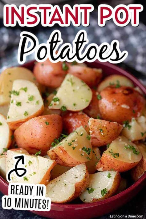 Steamed Red Potatoes, Instant Pot Red Potatoes, Instant Pot Potatoes, Red Potatoes Recipe, Instant Pot Veggies, Cooking Red Potatoes, Red Potato Recipes, Red Potato, Pot Food