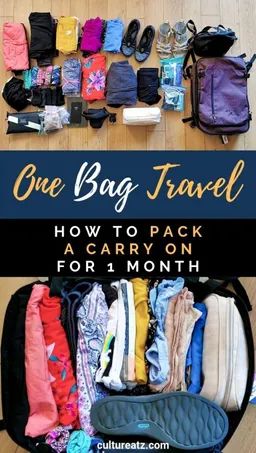 One Bag Travel: How To Pack a Carry On for 1 Month One Bag Travel, Carryon Packing, Carry On Packing, Small Travel Bag, Romantic Travel Destinations, Carry On Bag Essentials, Travel Essentials List, Travel Essentials Men, Backpacking Europe