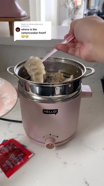 OhMyMisty on Instagram: "This mini ramen cooker + steamer duo has been amazing! 🥟🍜 you can find it on my storefront with the 🔗 in my bi0." Ramen Cooker, Rice Cooker Steamer, Steamer Recipes, Rice Cooker, Dumplings, Cotton Candy Machine, Store Fronts, Find It, Ramen