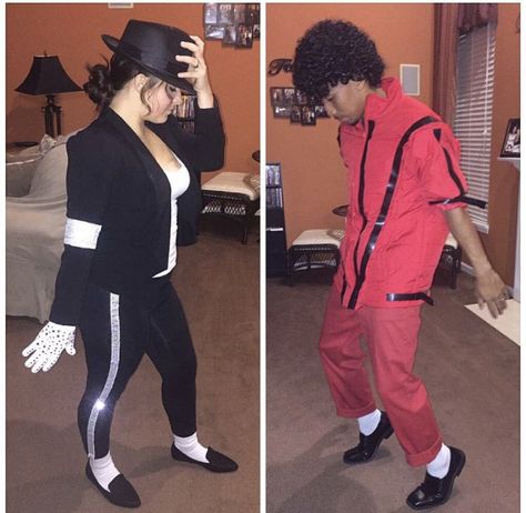 Couple costumes Michael Jackson Halloween Michael Jackson Couple Costume, Michael Jackson Cosplay, Michael Jackson Costume Female, Michael Jackson Outfits For Women, Cheerdance Costume, Michael Jackson Costumes, Michael Jackson Halloween Costume, Janet Jackson Costume, 80s Couple Costume