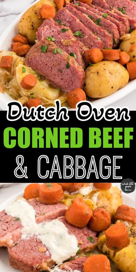 Cornbeef Cabbage And Potatoes Dutch Oven, Oven Baked Corned Beef And Cabbage, Dutch Oven Corned Beef Brisket, Dutch Oven Corned Beef And Cabbage, Corned Beef In Dutch Oven Recipe, Corn Beef And Cabbage Recipe Dutch Oven, Corned Beef Recipes Dutch Oven, Cornbeef Cabbage And Potatoes, Oven Corned Beef