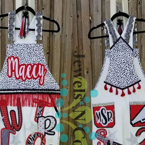 Jewels N Cotton on Instagram: "Traditional school colors on the front and back of overalls flow perfectly seamless when it comes to the overall (😉) design. . Take the traditional colors up a whole level with glitz, glamour, and sparkle!! Can't go wrong with leopard print too ❤🖤 . Maecy, thank you for letting us be a huge part of your senior year! #senioroveralls #spiritwear #spiritoveralls #jewelsncotton" Cheer Overalls, Back Of Overalls, Spirit Overalls, Senior Overalls, Spirit Wear, School Colors, Senior Year, Cotton On, Leopard Print