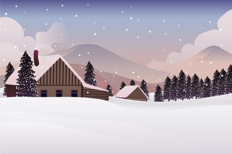 Winter landscape concept in hand drawn F... | Free Vector #Freepik #freevector #freebackground #freewinter #freesnow #freedesign Cartoon Winter Background, Aesthic Christmas Wallpaper Laptop, Winter Wallpaper Desktop, Xmas Cartoon, Christmas Illustration Design, Christmas Desktop Wallpaper, Christmas Layout, Snow Design, Background Winter