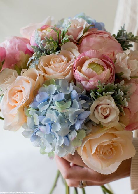 Bouquet Display, Wedding Peonies, Delphinium Blue, Flower Hydrangea, Prom Bouquet, Vintage Bouquet Wedding, Silk Wedding Flowers, March Wedding, Hydrangea Bouquet