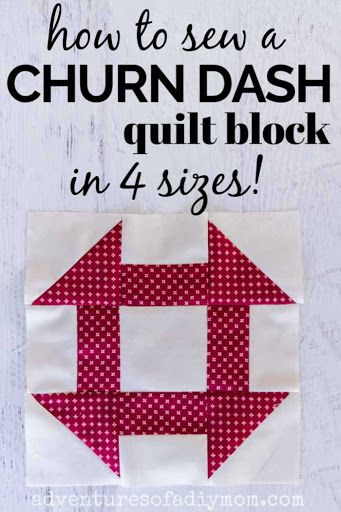 Churn Dash Quilt Block, Bookcase Quilts, Churn Dash Quilt, Dash Pattern, Diy Mom, Quilt Blocks Easy, Monkey Wrench, Quilt Modernen, Quilt Block Patterns Free