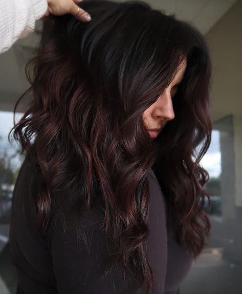 Tampa Hairstylist / Balayage Specialist 🎨 on Instagram: “Deep and rich brunette balayage to give dimension but keep her close to her natural for a soft transition and easy grow out 🤎 If you’re a…” Dark Root Melt Brunette, Drop Root Brunette, Lived In Brunette Balayage Dark Roots, Brown Roots Black Hair, Root Tap Brunette, Dark Roast Balayage, Subtle Brunette Balayage, Root Stretch Brunette, Bitter Chocolate Glaze Hair