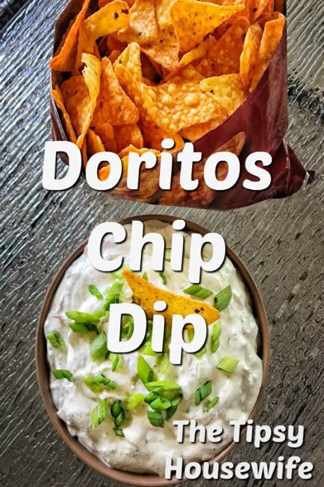 If you love doritos, then this chip dip is for you. Easy to make cream cheese and chopped chilis. Perfect for a party! Dip For Doritos, Dorito Dip, Best Chip Dip, Best Football Food, Dorito Chip, The Tipsy Housewife, Chip Dips, Chip Dip Recipes, Tipsy Housewife