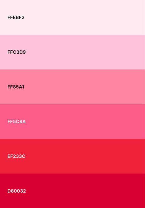 Strawberry Red Color Palette, Pinks And Red Color Palette, Pink And Red Colour Scheme, Red And Pink Pallete, Valentine Palette Color, Pink And Red Color Scheme, Red And Pink Colour Palette, Lovecore Color Palette, Valentines Colour Palette