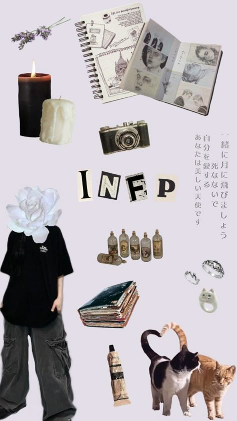 #mbti #infp #aesthetic #style #board #personality Infp Outfit Ideas, Infp Fashion Style, Infp Clothes Style, Infp T Aesthetic, Infp Style, Mbti Wallpaper, Infp Outfits, Tessa Aesthetic, Infp Vibes