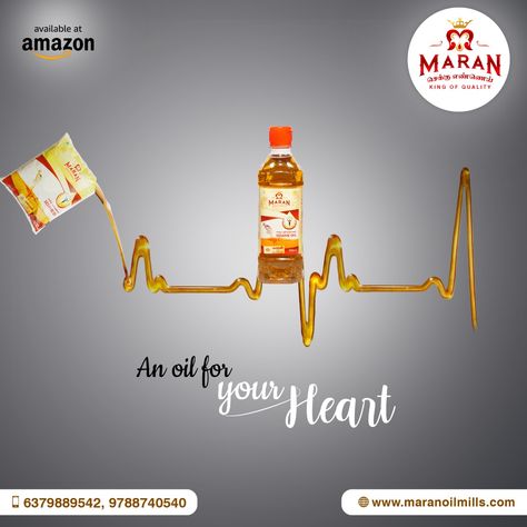 Food Oil Creative Ads, Oil Ads Creative, Cooking Oil Creative Ads, Chip Packaging, World Heart Day, Digital Advertising Design, Heart Diseases, Tea Packaging Design, Luxury Packaging Design