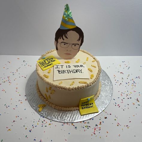 Cake Office Ideas, The Office Cake Topper, The Office Cupcakes, The Office Birthday Cake Ideas, It Is Your Birthday The Office Cake, Office Cake Ideas, The Office Cake Ideas, The Office Themed Cake, The Office Birthday Cake