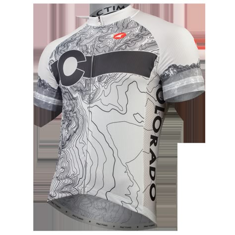 Colorado Topo Cycling Jersey Men's | Bike Jerseys for Men | Pactimo Cycling Jersey Design, Road Bike Women, Mountain Bike Shoes, Bike Wear, Cycling Wear, Cool Bike Accessories, Bicycle Maintenance, Man Bike, Hybrid Bike