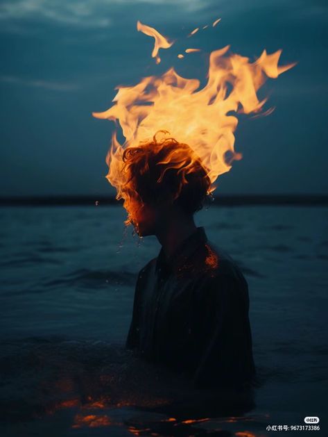 Fire Reference Photo, Head On Fire, Man On Fire, Chuck Close, Galaxy Images, Deep Art, Surrealism Photography, Arte Obscura, Ap Art