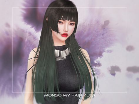 [monso] My Hair - Kula | new girls long hime cut hairstyle i… | Flickr Long Hime Cut, Hime Hairstyle, Sims Cc Hair, Neo Japan, Sims 4 Cc Hair, Hime Cut, Sims 4 Tattoos, Strand Of Hair, Alt Goth