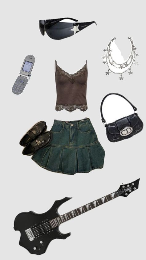 #oufitinspo #oufit #oufitideas #inspooutfit #ootd #rockstargf #rockstaraesthetic Rockstar Aesthetic, Outfit Collage, Ootd, Collage, Pins, Quick Saves, Clothes