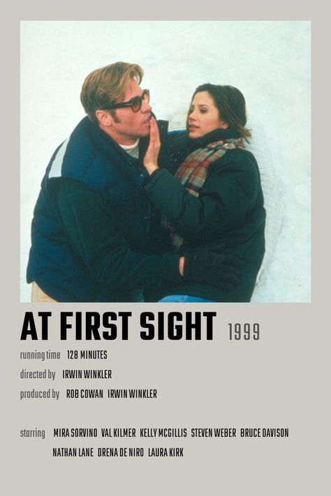 At First Sight Movie Poster Out Of Sight Movie, At First Sight Movie, Kelly Mcgillis, Mira Sorvino, Girly Movies, Val Kilmer, Motion Picture, Movie Poster, Movie Tv