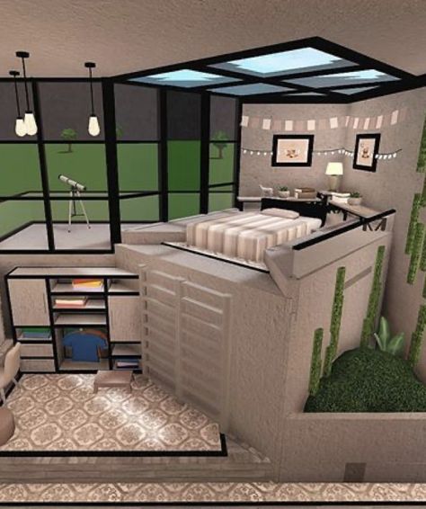 Loft In Bloxburg, Loft Bloxburg Layout, Loft Bedroom Bloxburg, Bloxburg House Layouts 2 Bedroom, Bloxburg Loft Bedroom, Bloxburg Loft Bed, Bloxburg Loft Bedroom Ideas, Balcony Ideas Bloxburg, Bloxburg Loft Ideas