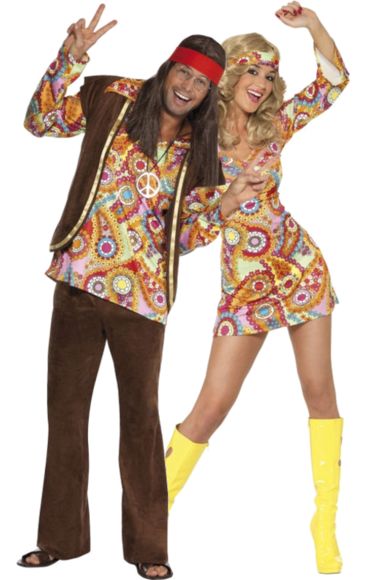 Adult 60s Hippie Couple Combination | Jokers Masquerade Hippie Halloween Costumes Diy, 60s Party Outfit, 1960s Fancy Dress, 60s Fancy Dress, Hippy Costume, Couples Fancy Dress, 60s Outfit, Hippie Couple, Fancy Dress Ideas