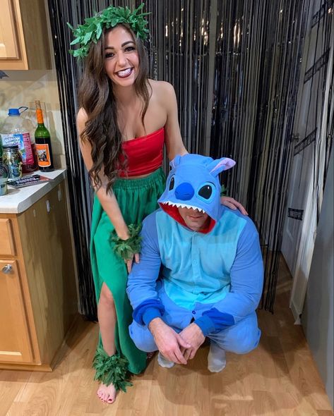 Lilo And Stitch Couples Costume, Lilo And Stitch Couple Costume, Lilo And Stitch Costume Couple, Lilo And Stick Costume, Lilo Y Stitch Disfraz, Hot Halloween Costumes Women, Hawaii Festival, Lilo Costume, Stitch Halloween Costume