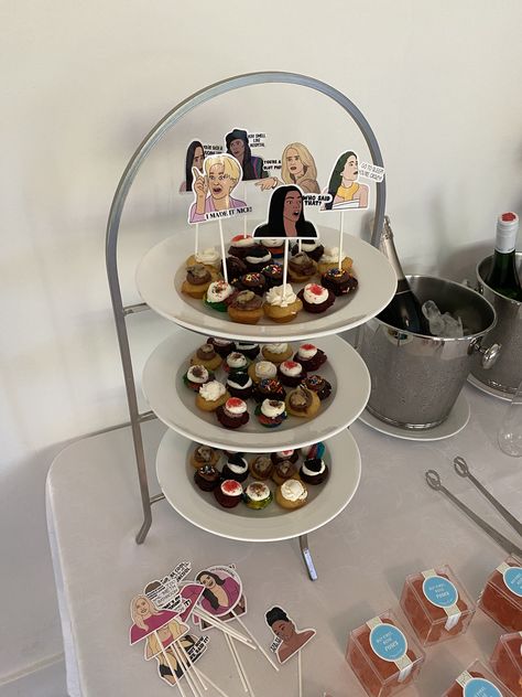 Checkout these adorable cupcake additions to this #Bravo themed Bachelorette party table! #bachelorette #weddingplanning Bravo Themed Birthday Party, Bachelorette Party Table, Surf Wedding, Themed Bachelorette Party, Themed Bachelorette, Wedding Planning Tools, Planning Tools, Bachelorette Party Themes, Themed Birthday Party