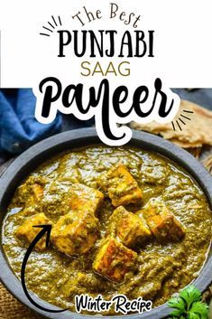 Saag Paneer Recipe, Palak Paneer Recipe, Indian Vegetable Recipes, Green Leafy Vegetables, Saag Paneer, Paneer Dishes, Pinterest Food, Paneer Recipe, Indian Cooking Recipes