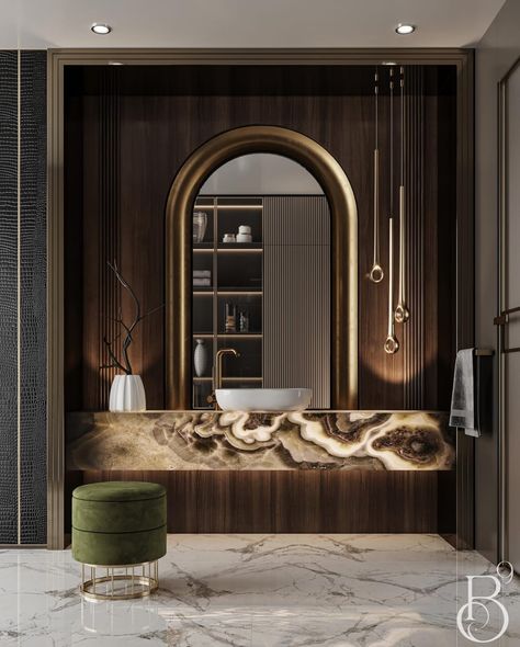 Modern Washroom Design, Bathroom Cabinets Designs, Wc Design, Decorating Bathroom, Washroom Design, Showroom Interior Design, Palm Jumeirah, Design 2023, Toilet Design