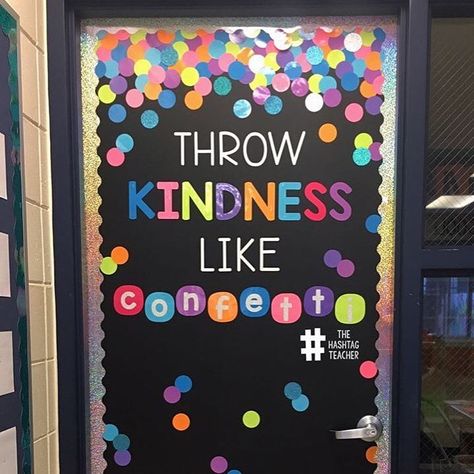 throw kindness like confetti classroom door decor Throw Kindness Like Confetti, Confetti Classroom, Fall Classroom Door, Kindness Like Confetti, Teacher Door Decorations, Preschool Door, Door Bulletin Boards, Classroom Door Decor, Throw Kindness Around Like Confetti