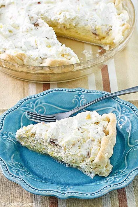 Furrs Cafeteria, Millionaire Pie Recipe, Millionaire Pie, Pastry Pie Crust, Creamy Pie, Super Easy Desserts, Batter Recipe, Copykat Recipes, Copycat Restaurant Recipes