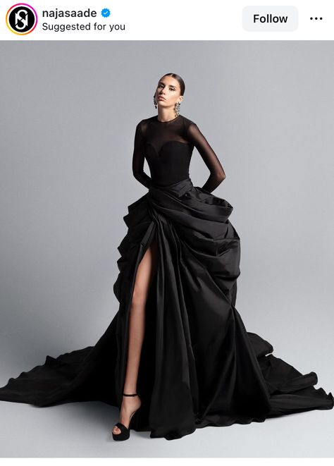 Black Taffeta Dress, Taffeta Skirt, Taffeta Dress, Black Suits, Wedding Outfit, Pretty Dresses, Suits You, Celebrity Style, Bodice