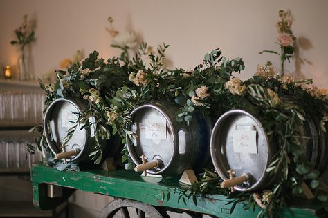 Kegs At Wedding Receptions, Kegs At Wedding, Wedding Kegs, Barrel For Wedding, Wedding Keg, Pub Window, Self Serve Bar, Beer Bar Wedding, Wedding Barrel