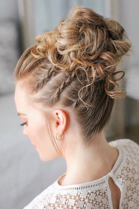 Braided Bridesmaid Hairstyles Updo, Braids And Buns Hairstyles, Triple Braid, Braid Tutorials, High Bun Hairstyles, Braided Bun Hairstyles, Braid Hairstyle, Latest Hair, High Bun