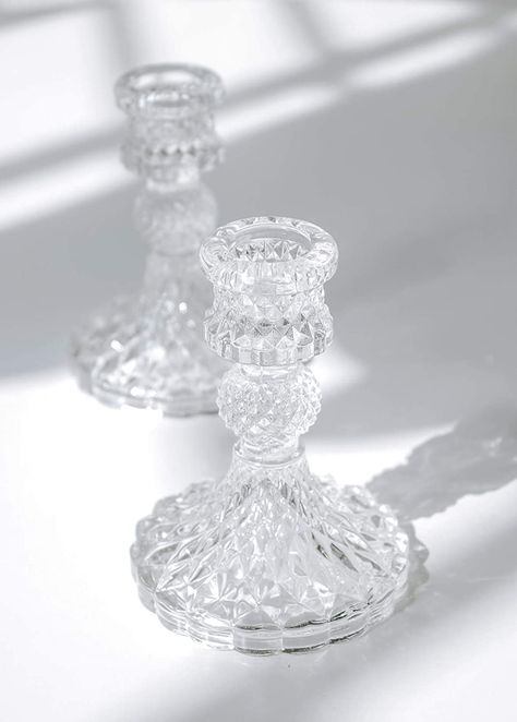 Clear Candlestick Holders, Clear Taper Candle Holder, Cut Crystal Candle Holder, Crystal Taper Candle Holders, Glass Taper Candle Holders Wedding, Wedding Glass Candle Holders, Dinner Candle Holders, Taper Candle Holders Wedding, Tapper Candles