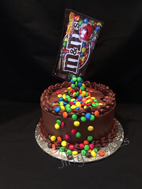 M Ms Cake, M M Birthday Cake, Mm Cake, M M Cake Birthday, M M Cake Ideas, M And M Cake, 8th Birthday Cake Boys, M&m Cakes, M & M Cake