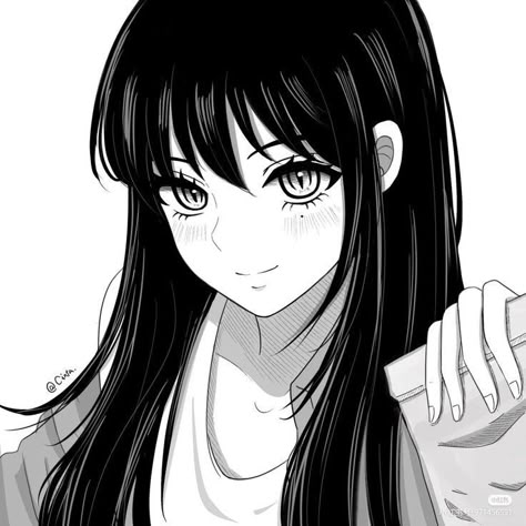 Long Black Hair, Long Black, Black Hair, Anime, Hair, Black