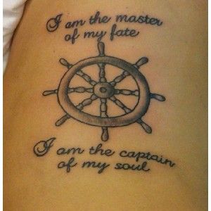 Invictus Invictus Tattoo, Poem Tattoo, Fate Tattoo, Captain Of My Soul, What I Like About You, Soul Tattoo, Body Is A Temple, Skin Art, First Tattoo