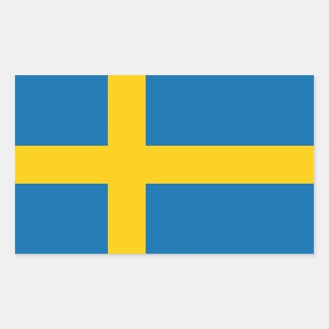 Sweden flag rectangular sticker - Sweden gift Sweden Flag, Swedish Flag, Sweden Travel, All Flags, Flag Sticker, Create Custom Stickers, National Flag, Islamic Pictures, Print Stickers