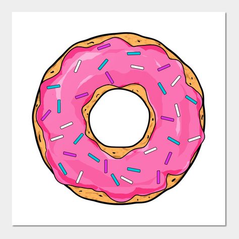 Doughnut Design, Stickers Usa, Doughnut Wall, Anime Clipart, Donut Art, Making Stickers, Homemade Stickers, Candy Theme, Graffiti Characters