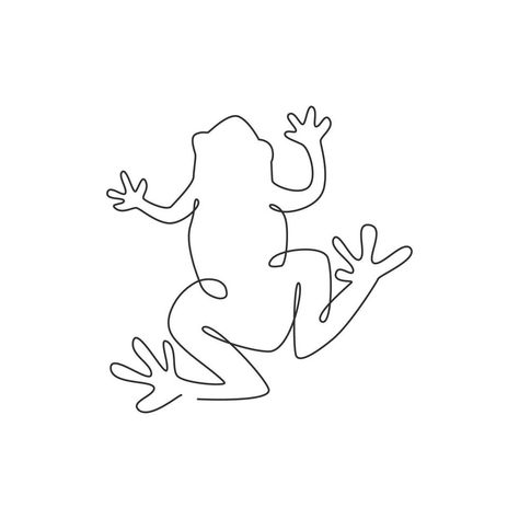 Cute Frog Tattoo Small, Mini Frog Tattoo, Frog Tattoo Ideas, Frog Outline, Tree Frog Tattoos, One Line Tattoo, Single Line Tattoo, Frog Tattoos, Парные Тату