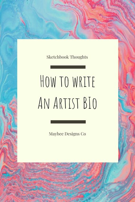 how to write an artist bio that doesn't suck! Artist Bio Example, Insta Hacks, How To Start Painting, Artist Resources, Usernames For Instagram, Painting 101, Bio Ideas, Website Tips, Bio Art