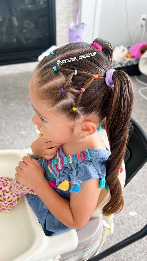 Toddler Hairstyles Girl Fine Hair, Easy Toddler Hairstyles, Cute Toddler Hairstyles, Easy Little Girl Hairstyles, Girly Hairstyles, Girl Hair Dos, Girls Hairstyles Easy, Lil Girl Hairstyles, Kids Curly Hairstyles