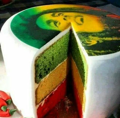 Rasta Cake, Bob Marley Cakes, Bob Marley Birthday, Rasta Party, Jamaican Party, Birthday Cakes For Men, Birthday Cake Ideas, Cakes For Men, Love Cake