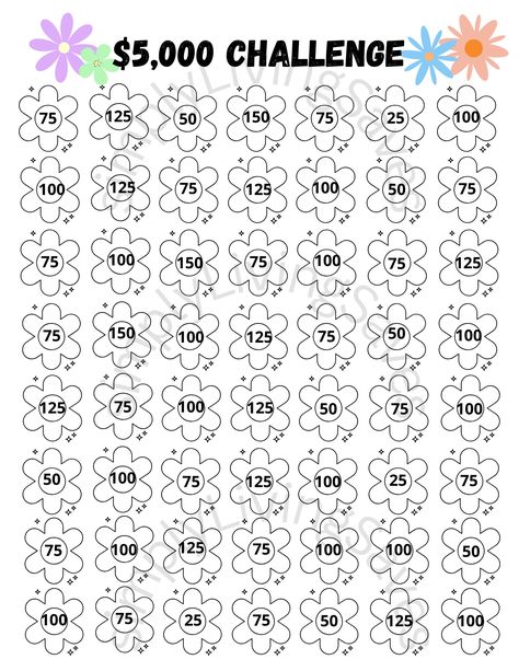 "Make saving 5K fun and easy with this 8.5 x 11 Saving Challenge with A6 envelope dashboard.  Dashboard for your A6 envelope measures approximately 3.1\" high x 6.2 \" Wide.    File in PDF format.   Print Quality varies with printers" Weekly Savings Chart, Save 5k, 52 Week Money Saving Challenge Printable, 5k Savings Challenge, Savings Plan Printable, Saving Money Chart, Savings Chart, Money Chart, Money Saving Methods