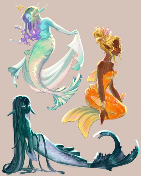 Siren Creature, Mermaid Character, Siren Design, Mermaid Stories, Mermaid Artwork, Mermaid Drawings, Mermaids And Mermen, Vintage Mermaid, Legendary Creature