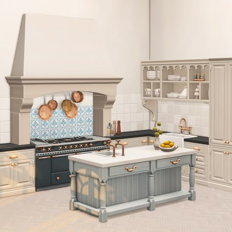 CHATEAU Part 3 :) | Felixandre on Patreon Chateau Kitchen, Sims 4 Cottage, Sims 4 Kitchen, Muebles Sims 4 Cc, Victorian Kitchen, The Sims 4 Packs, Casas The Sims 4, Sims 4 Mm, Sims 4 Cc Furniture